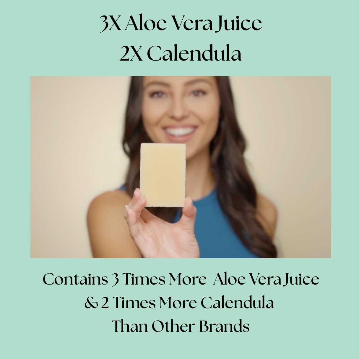Handcrafted aloe vera calendula and turmeric soap bar for face and body