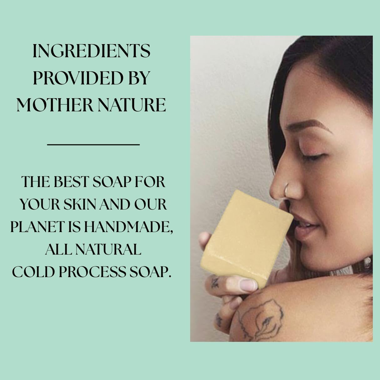 Natural ingredients texture showcase of Aspen Kay Naturals beauty bar