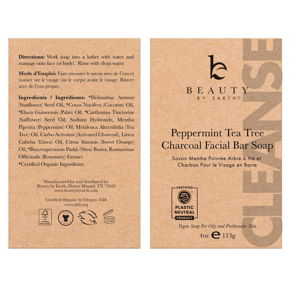 Beauty by Earth black soap facial cleanser single bar ready for use