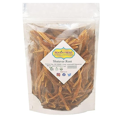 Back view of Gunmala Shatavari package showing nutritional information and pure ingredients list.
