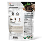Incas Black Ginger Powder 2.65 Ounce supplement label detailing organic certifications