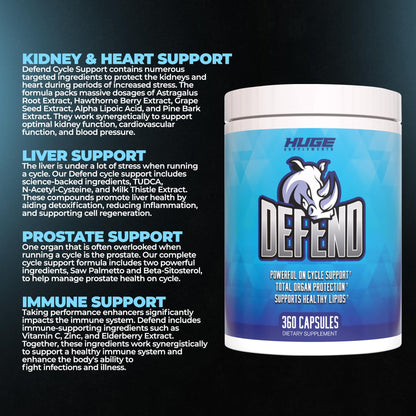 Premium USA imported cycle support three hundred sixty capsules bottle angle shot.