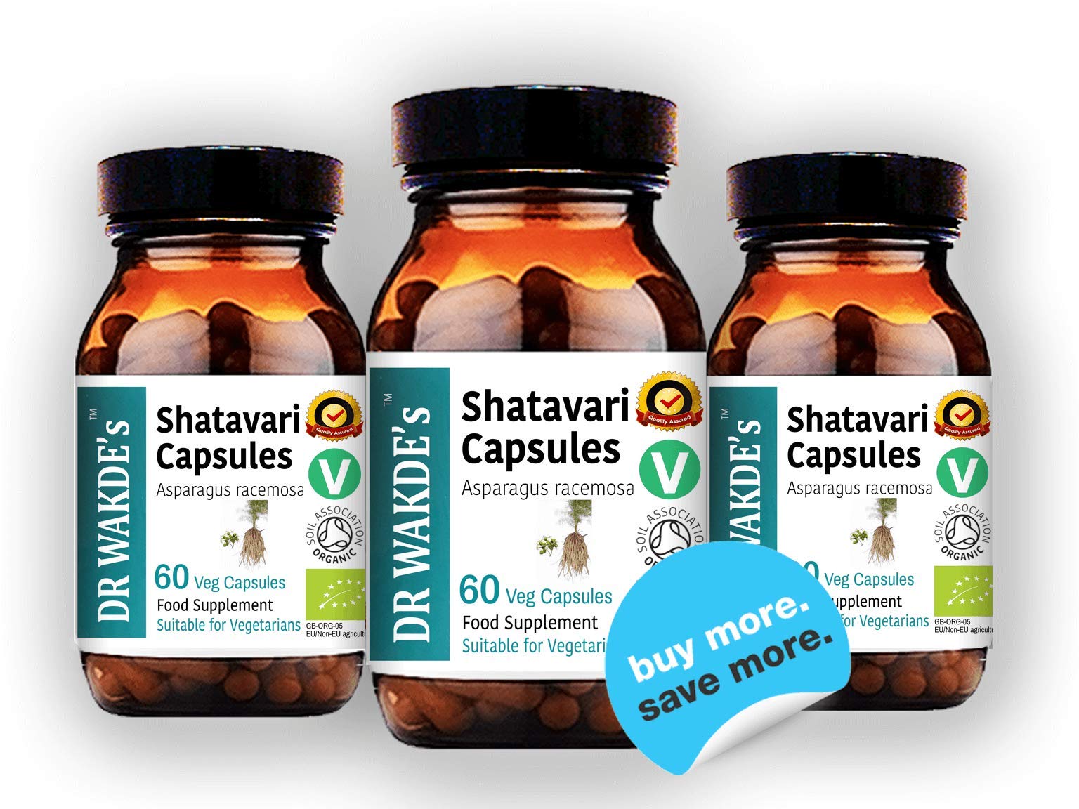 Back label of Dr Wakdes Shatavari showing ingredients