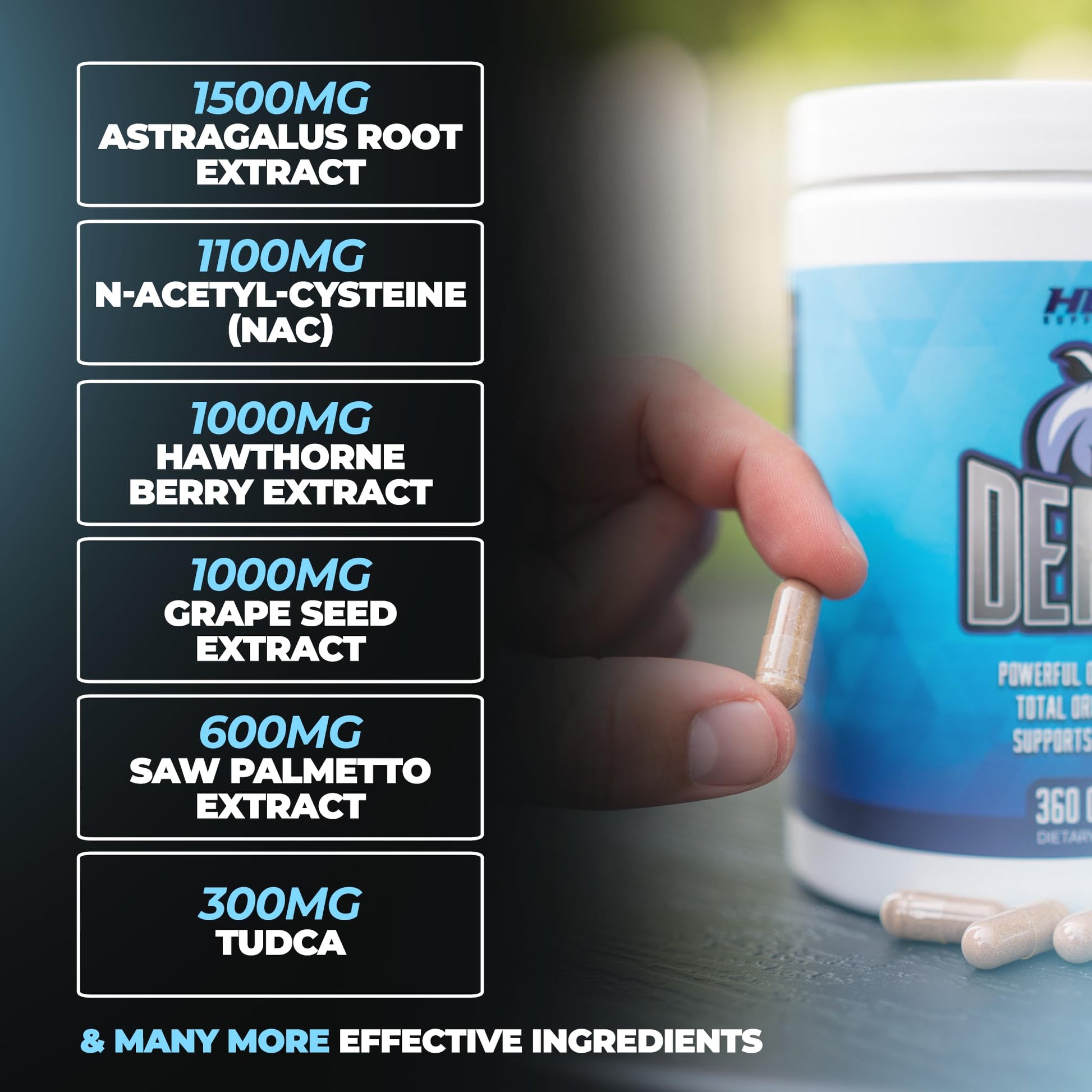Authentic on cycle liver and kidney defense supplement packaging display.
