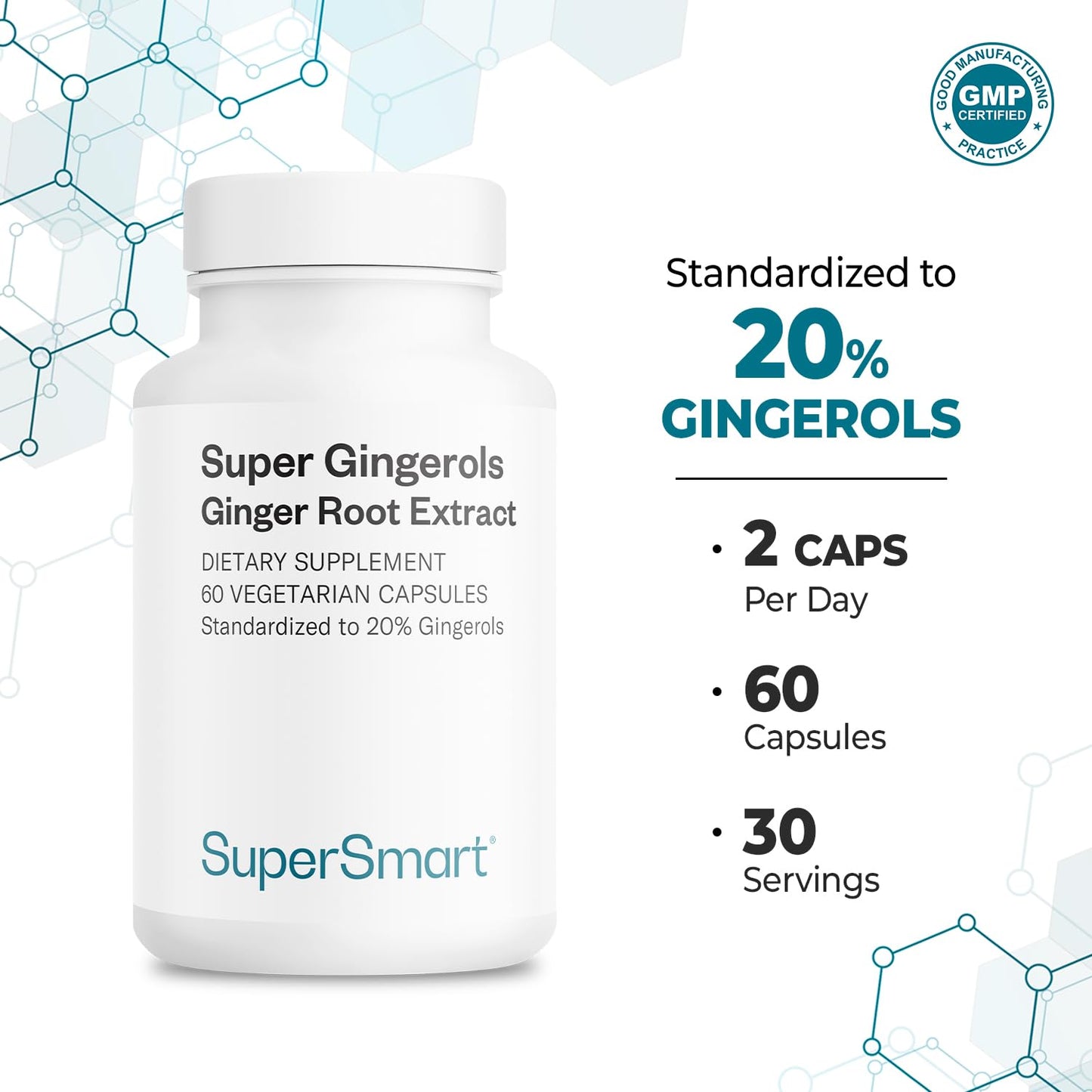 Premium USA imported ginger root capsules for anti-inflammatory immune care.