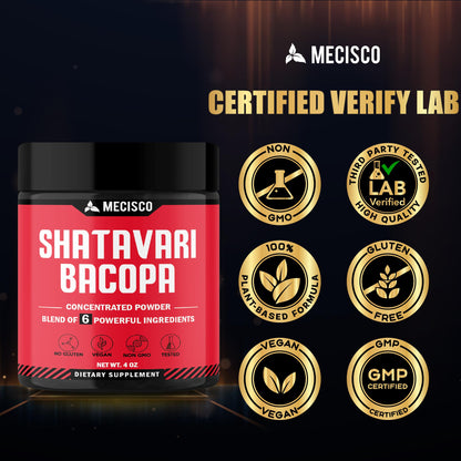Mecisco 6in1 powdered supplement showing the nutrition facts panel and directions