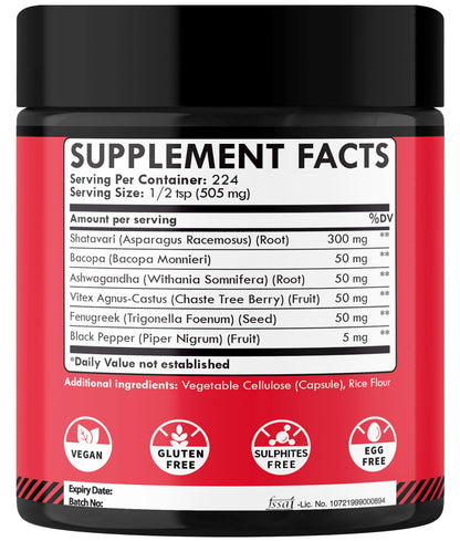 Mecisco high absorption herbal powder with black pepper and bacopa monnieri
