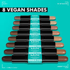 Packaging box and dual ended makeup stick side by side
