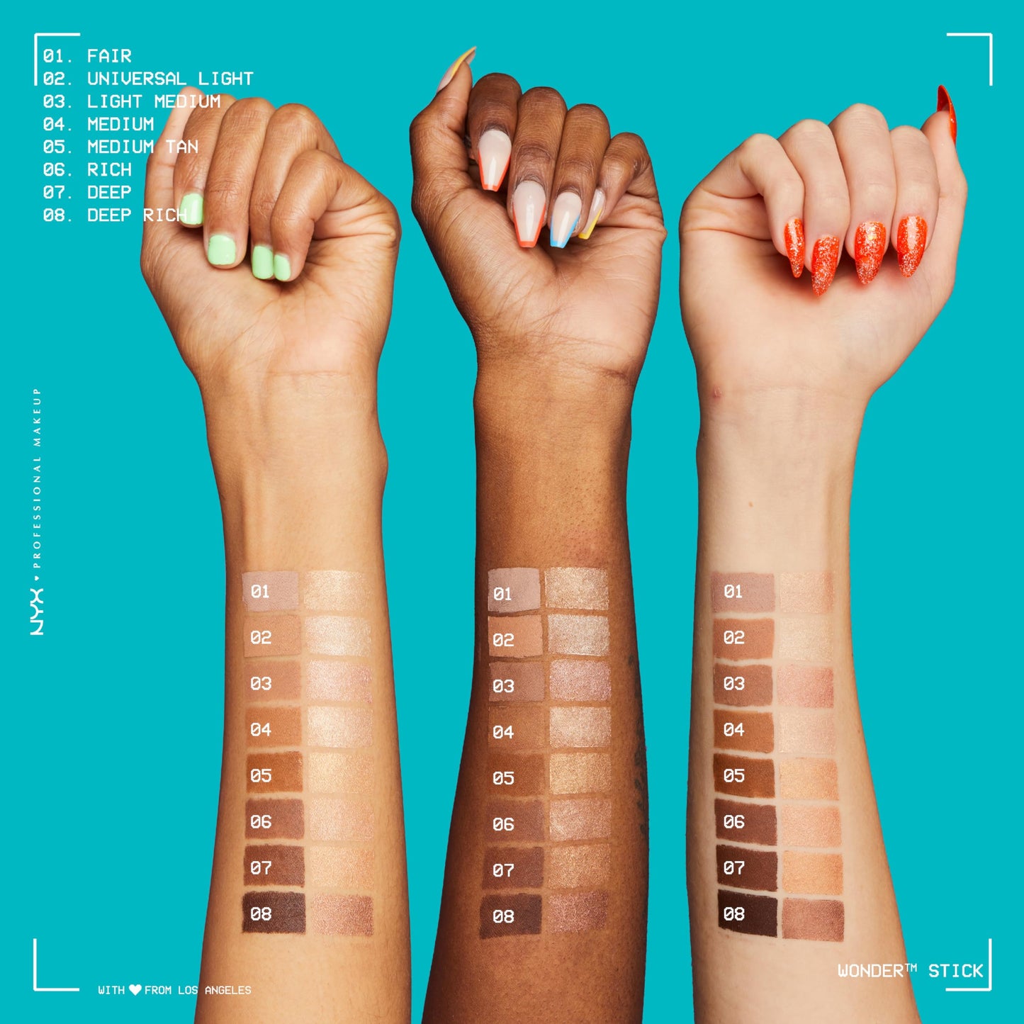 NYX face shaping and contouring stick in Universal Light variant open view