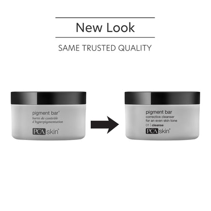 Corrective cleansing bar for dark spots inside its specialized lathering jar container
