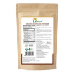 USDA certified organic shatavari root powder packaging back view showing ingredient purity
