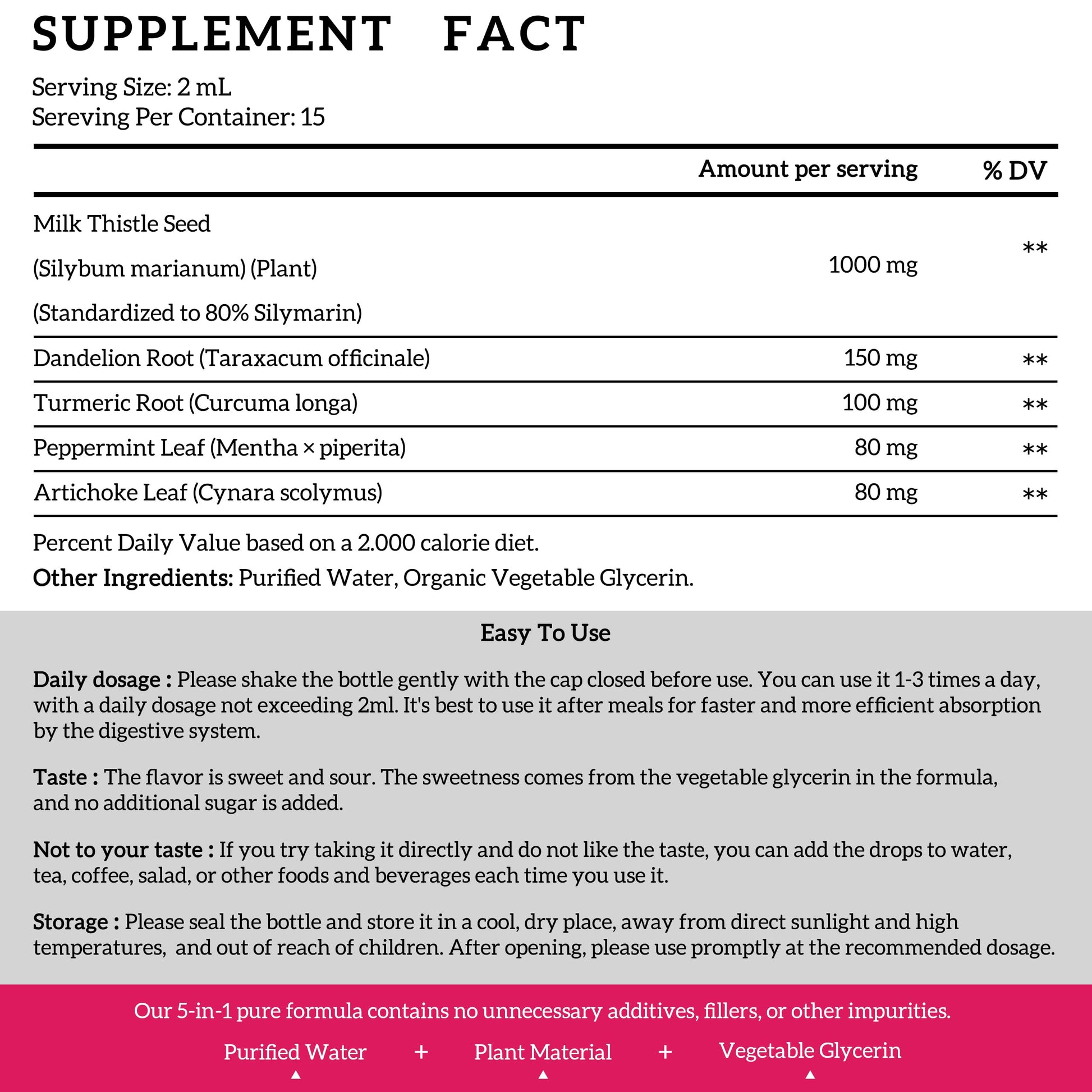Side view of PAYAOCZ high bioavailability liquid drops displaying organic certification and non-GMO statement