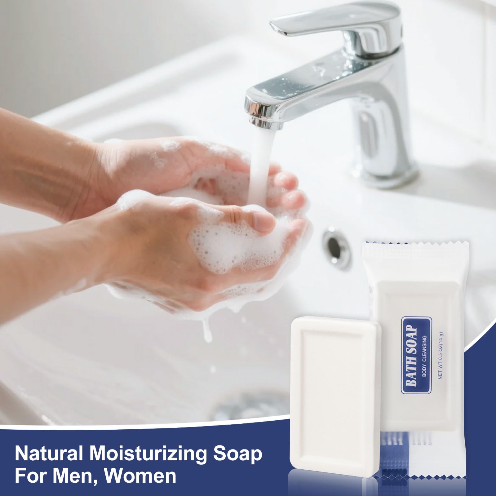 White hygiene pouch travel soap bars detail