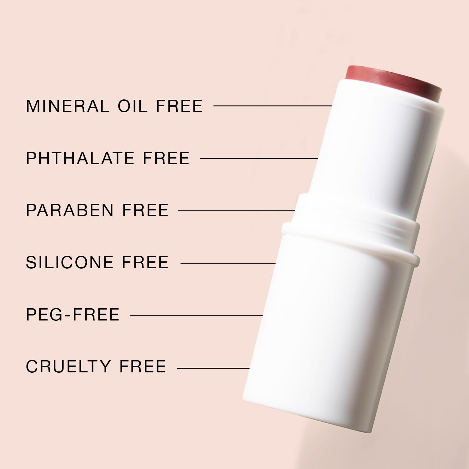 Creamy dewy finish blusher stick for older women packaging details