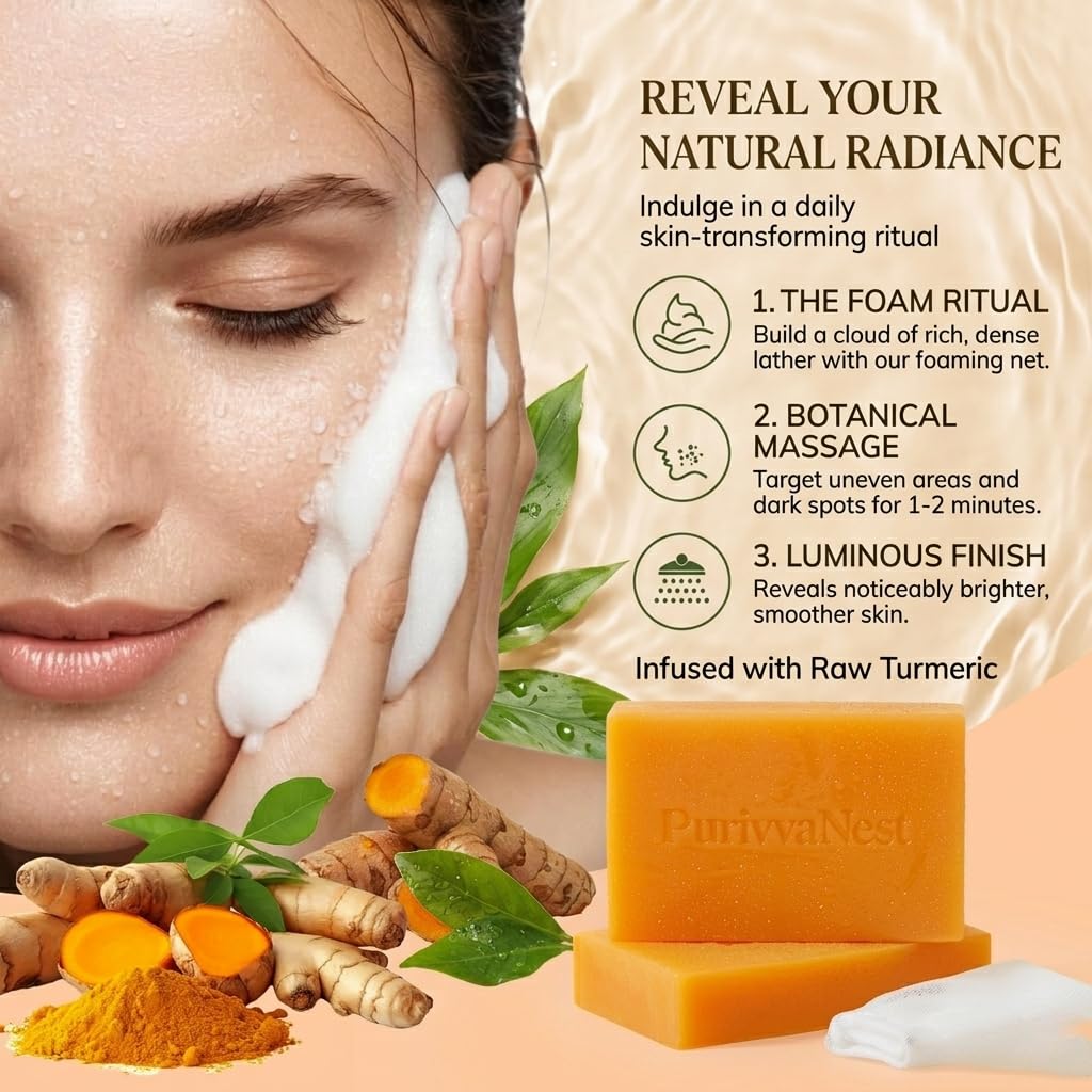 Two pack Irev soap bars with included mesh foaming net