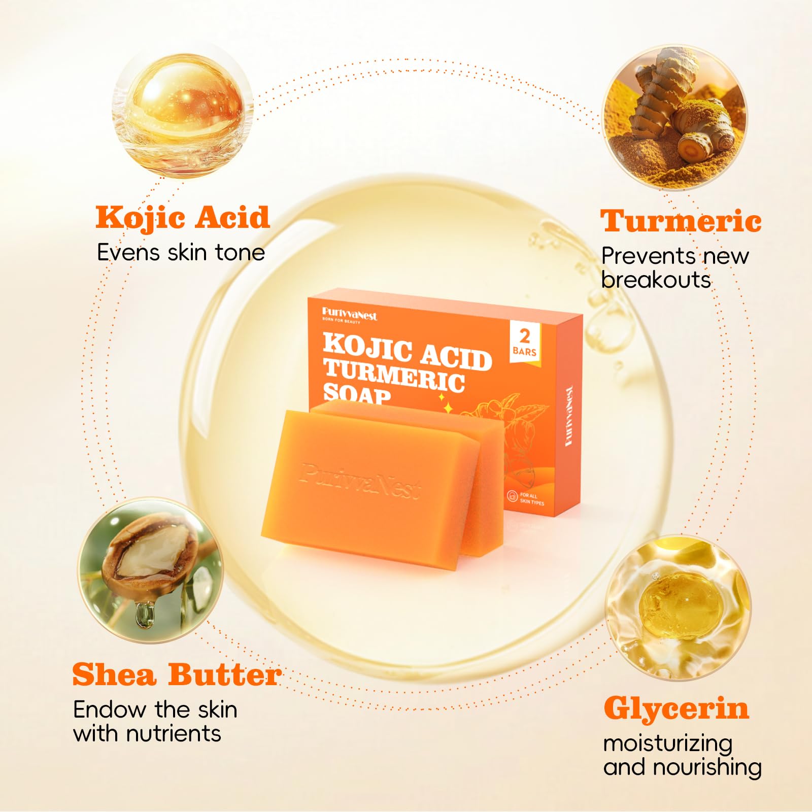 Irev soap bar creating rich lather with foaming net
