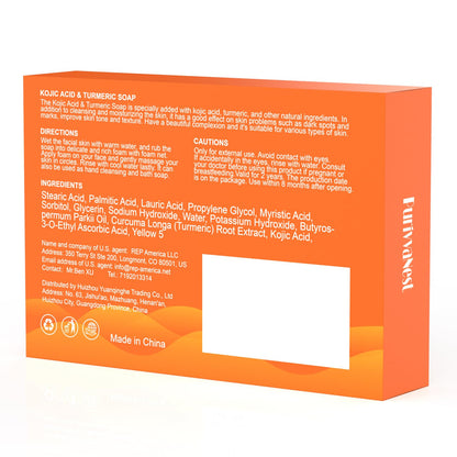 Irev soap bar packaging highlighting natural skin benefits
