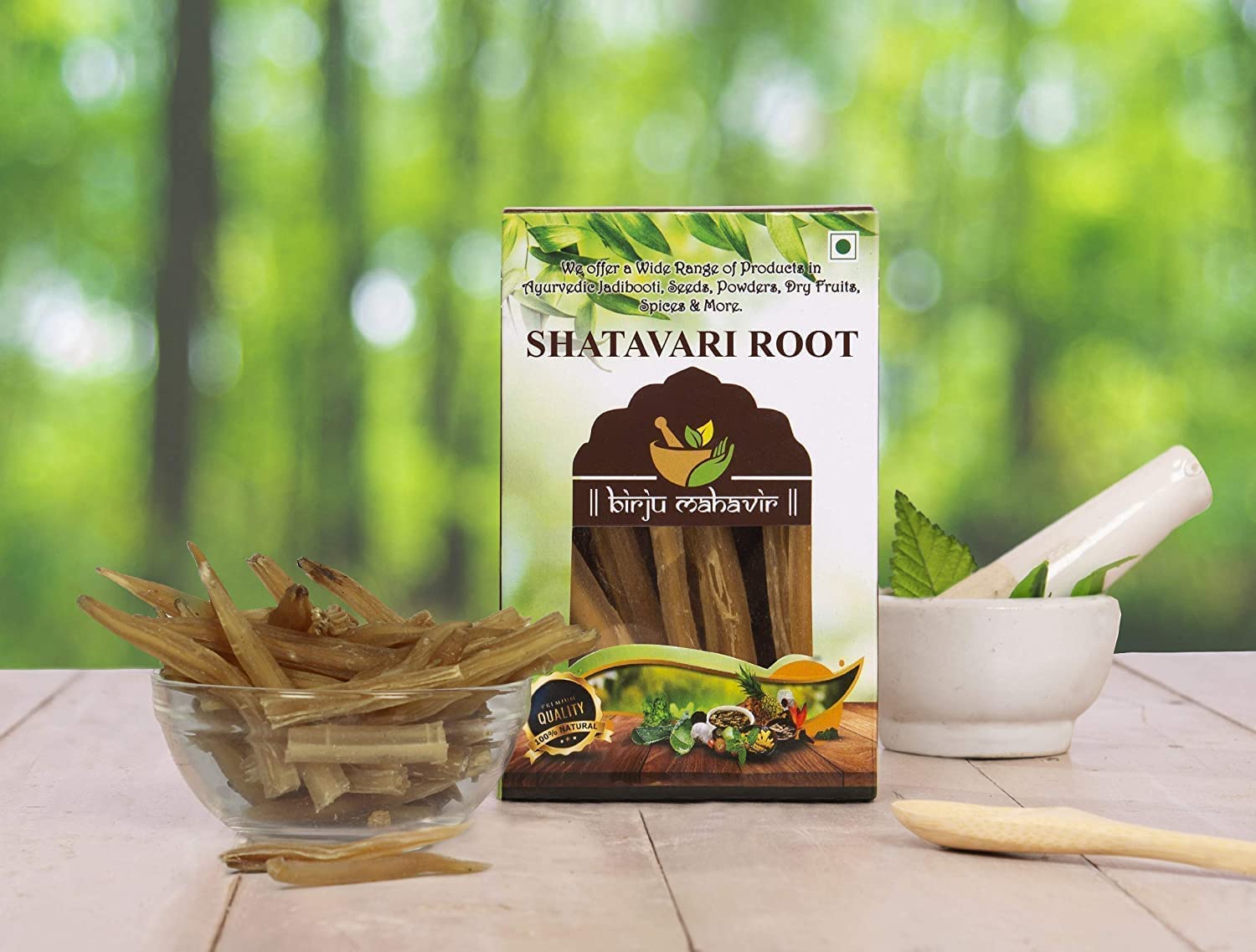 Asparagus Racemosus Ayurvedic herbal supplement nutritional facts and ingredient label.