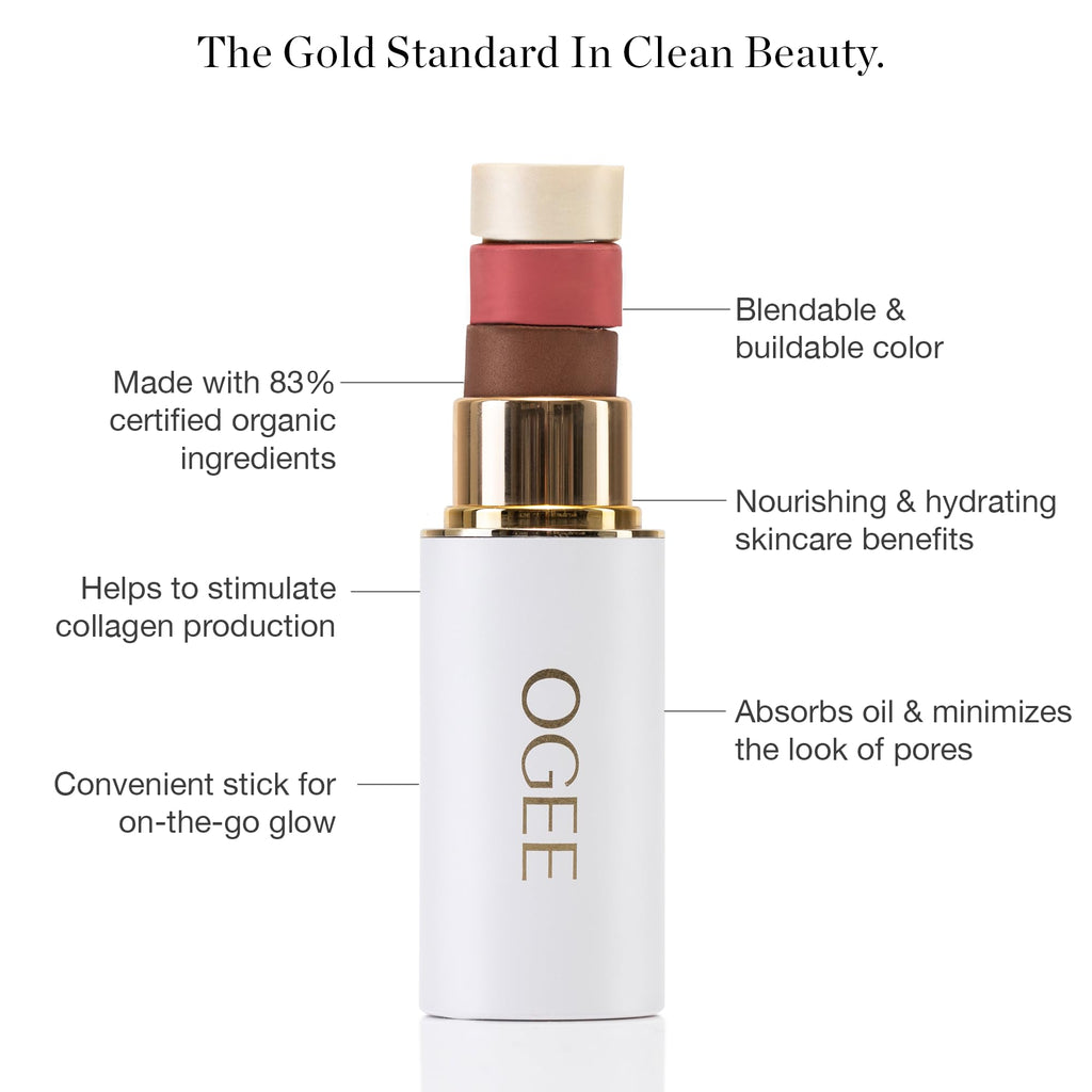 Ogee contour trio open showing bronzer blush and highlighter sticks