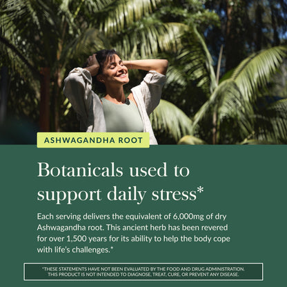 Adaptogenic ashwagandha root gummies with ginger and cinnamon for energy balance.