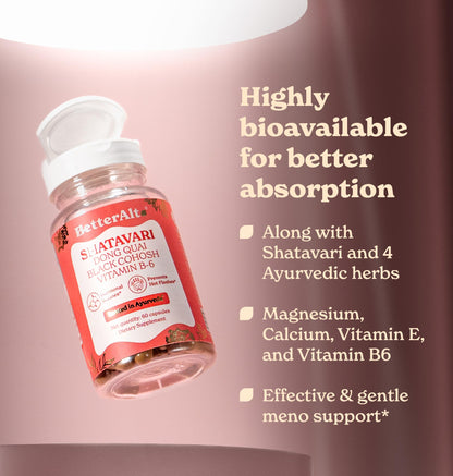 Better Alt menopause relief supplement containing black cohosh and dong quai