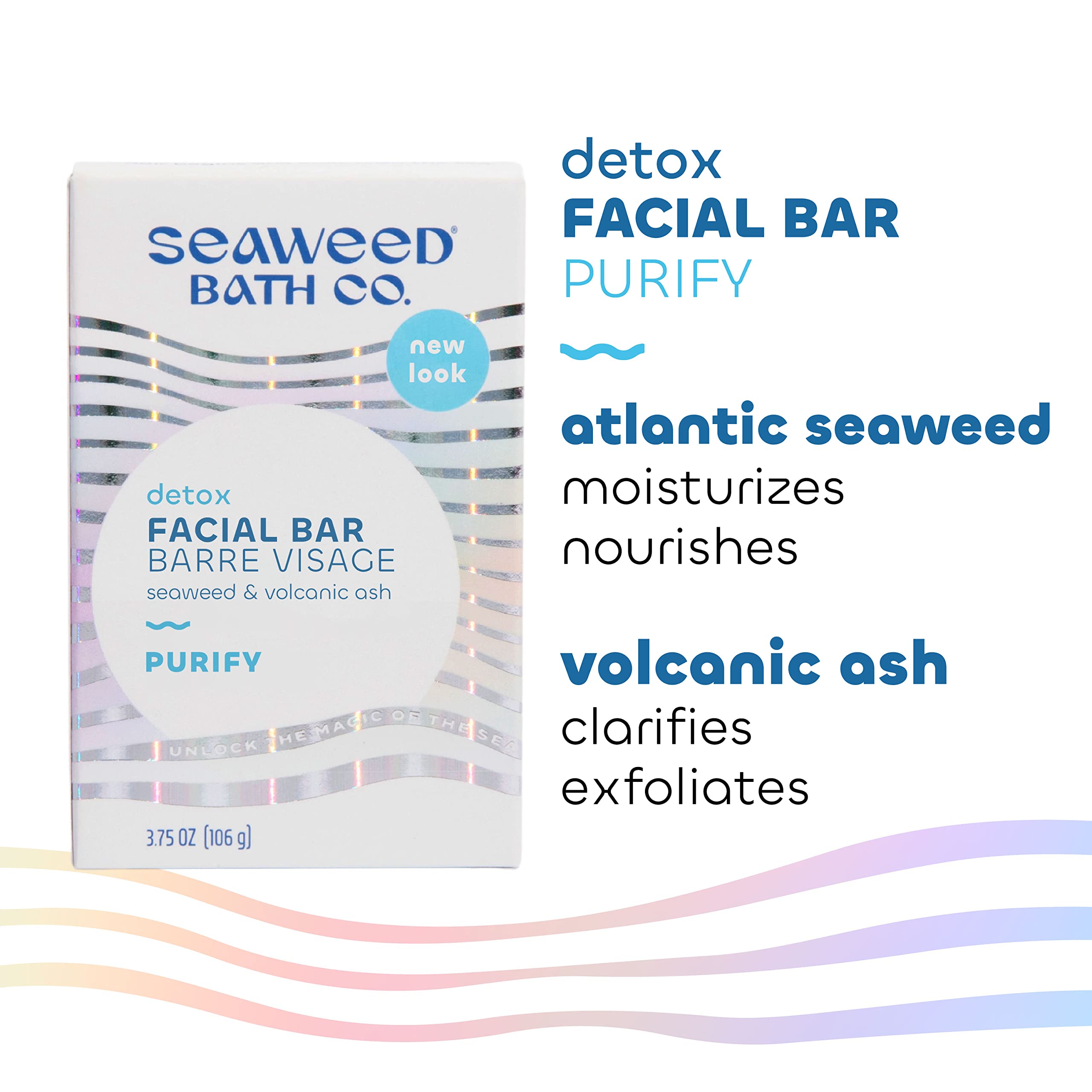 Fragrance-free charcoal soap bar with organic bladderwrack seaweed