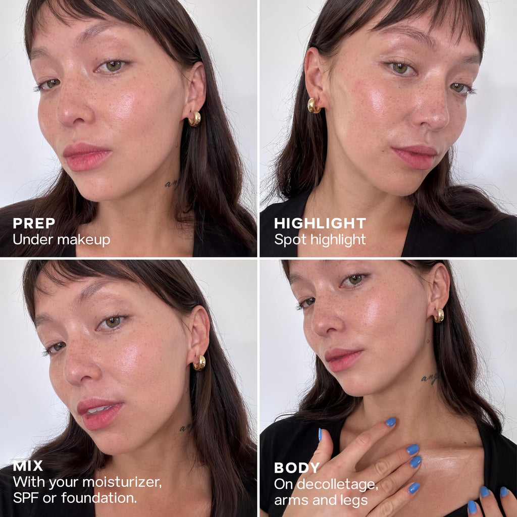 Saie illuminating glow serum bottle back details