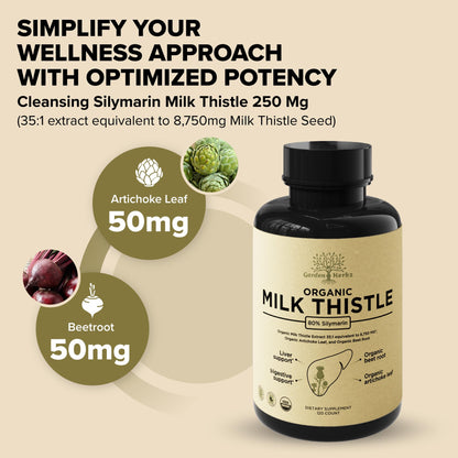 Side angle of premium USA imported vegan liver care supplement packaging