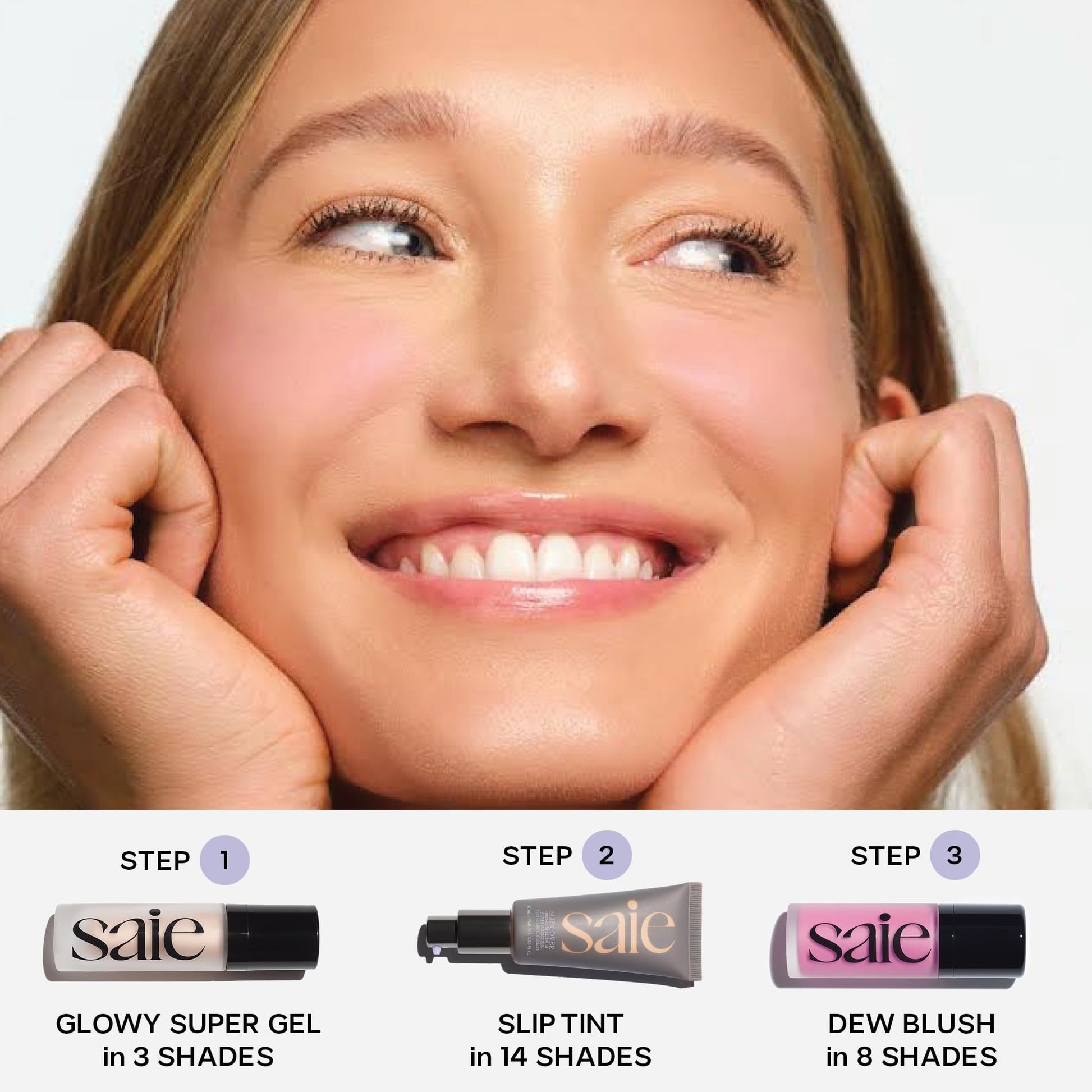 Saie travel size dewy skin gel illuminator product shot