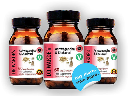 Vegetarian friendly Ayurvedic supplement bottle