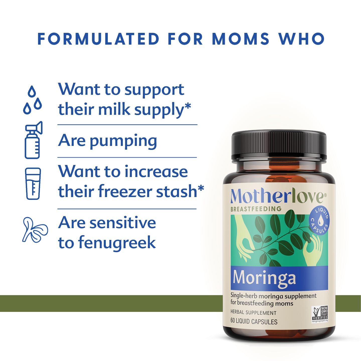 Motherlove organic breastfeeding support capsules nutritional facts label
