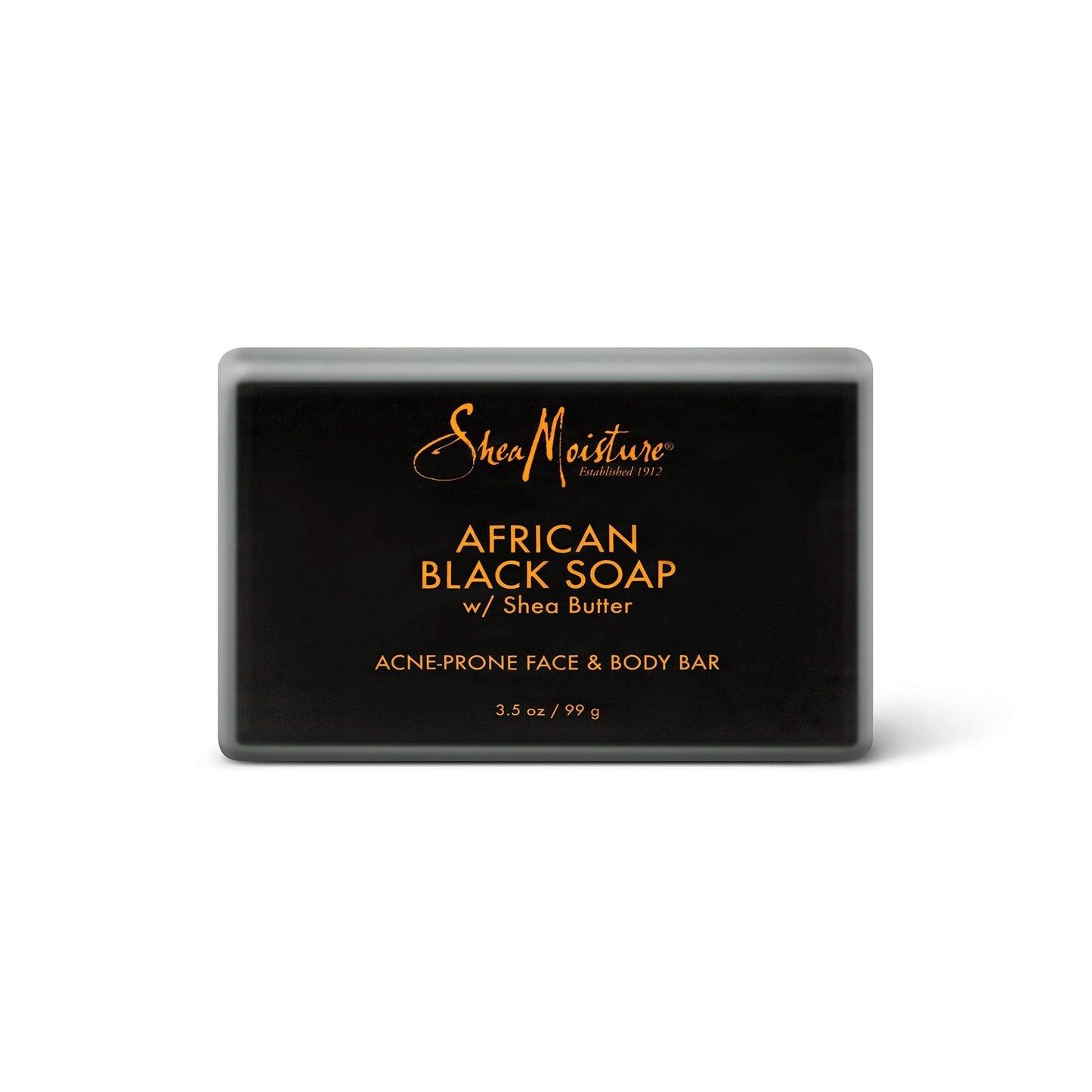 SheaMoisture clarifying bar soap individual 3.5 Ounce bars unpacked displaying rich dark texture