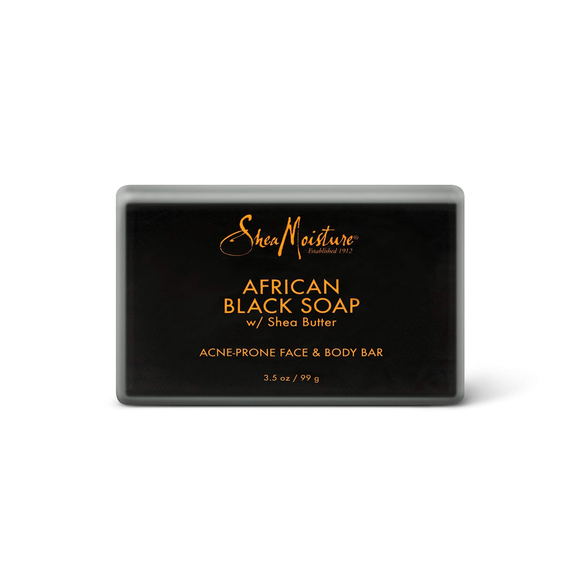 SheaMoisture clarifying bar soap individual 3.5 Ounce bars unpacked displaying rich dark texture