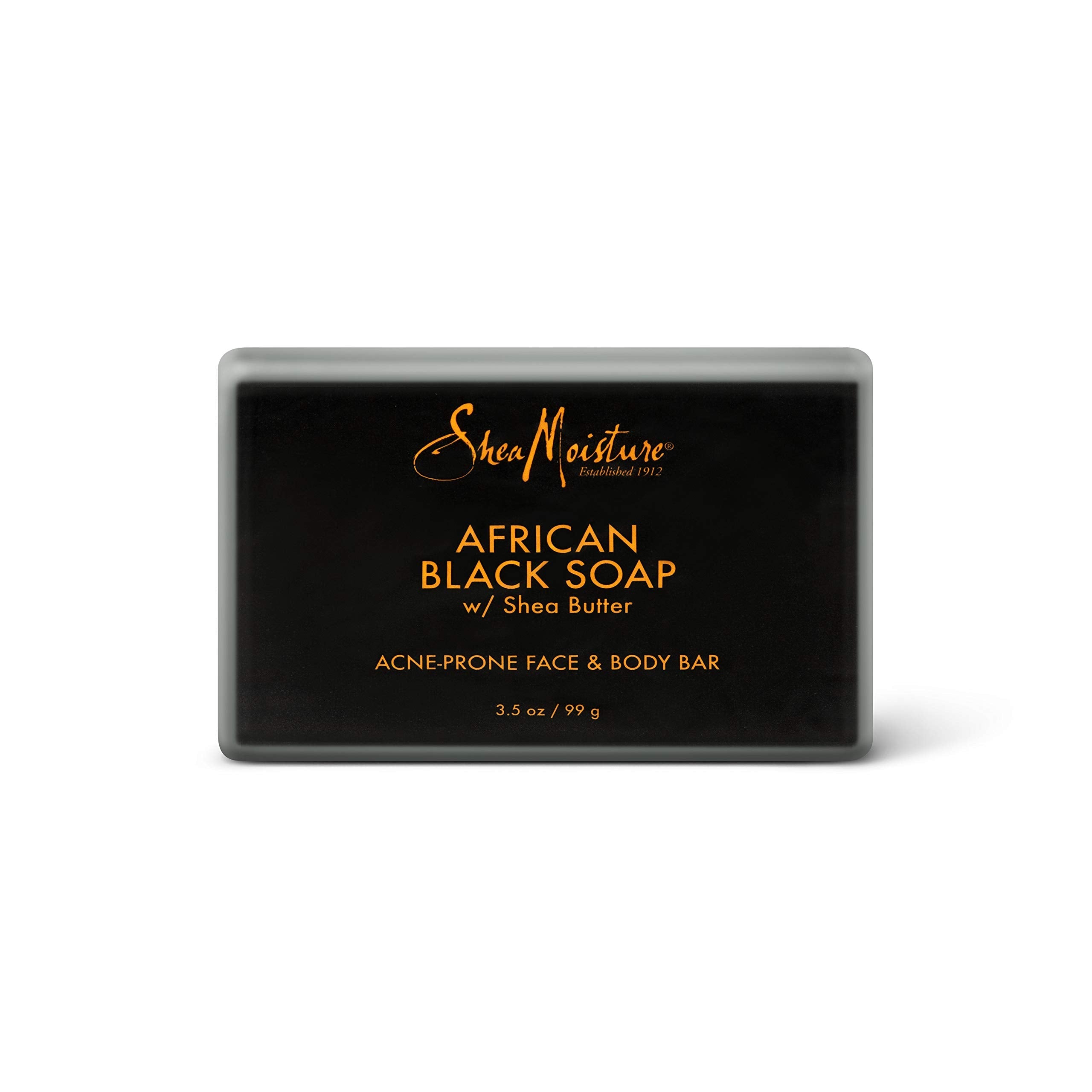 SheaMoisture clarifying bar soap individual 3.5 Ounce bars unpacked displaying rich dark texture