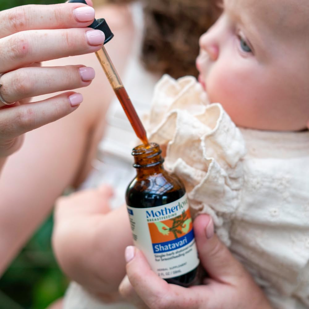 Detailed label view of Motherlove organic breastfeeding herbal supplement