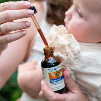 Detailed label view of Motherlove organic breastfeeding herbal supplement