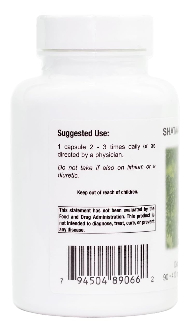 Pure Shatavari root vegetarian capsules ingredients label check