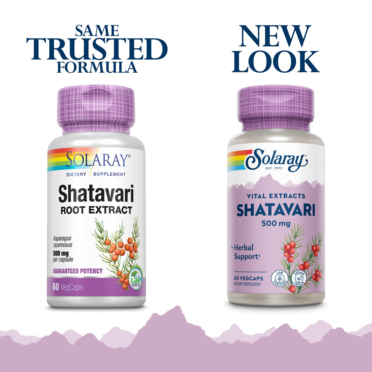Solaray Shatavari 60 vegetarian capsules supplement facts label
