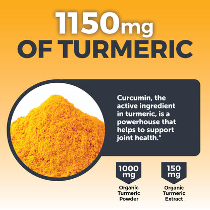 Viva Naturals daily wellness supplement with black pepper extract for enhanced curcumin absorption.