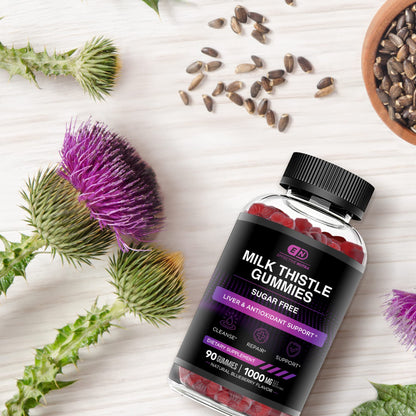 Gelatin free and gluten free milk thistle extract gummies by Effective Nutra side panel