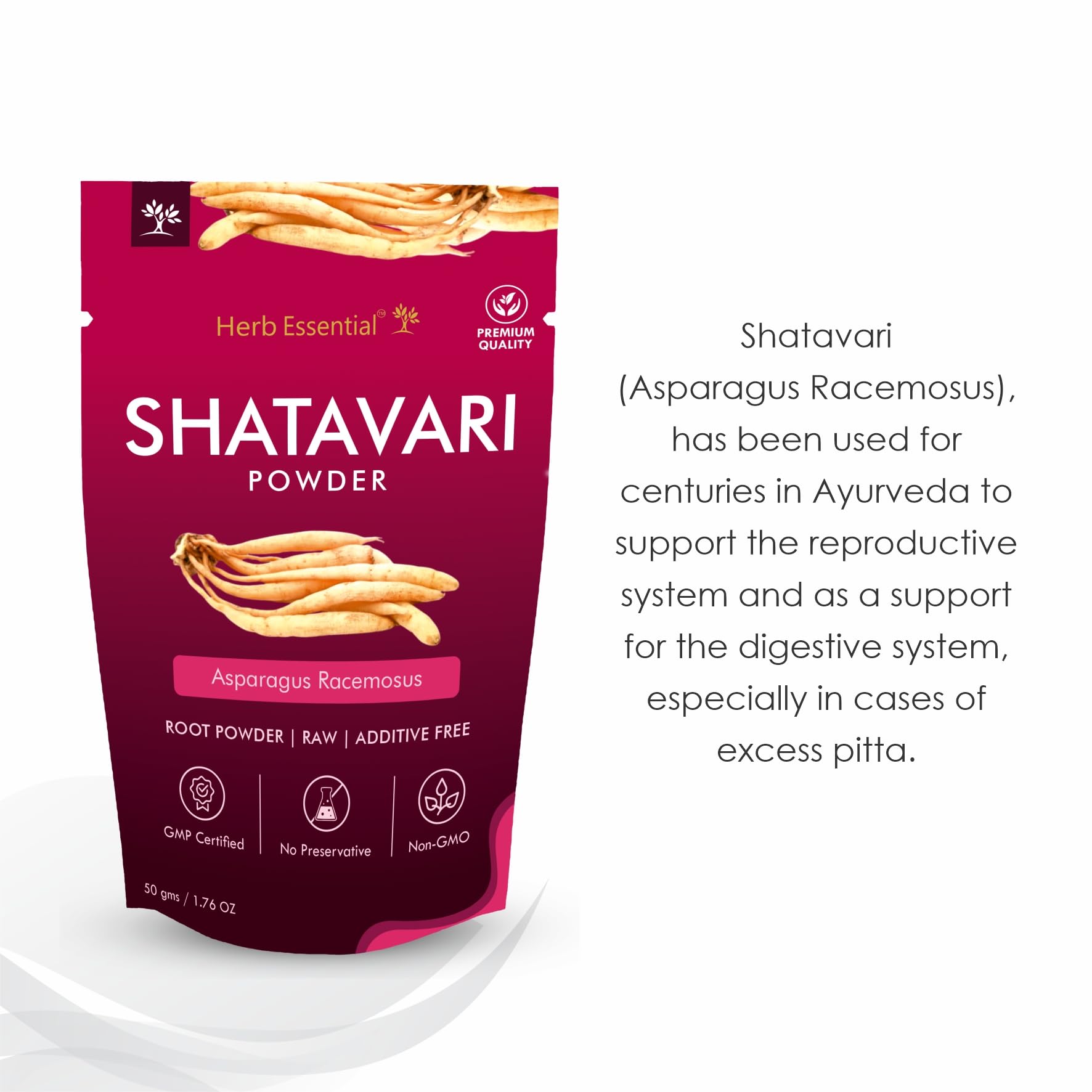 Herb Essential Shatavari Powder packaging details