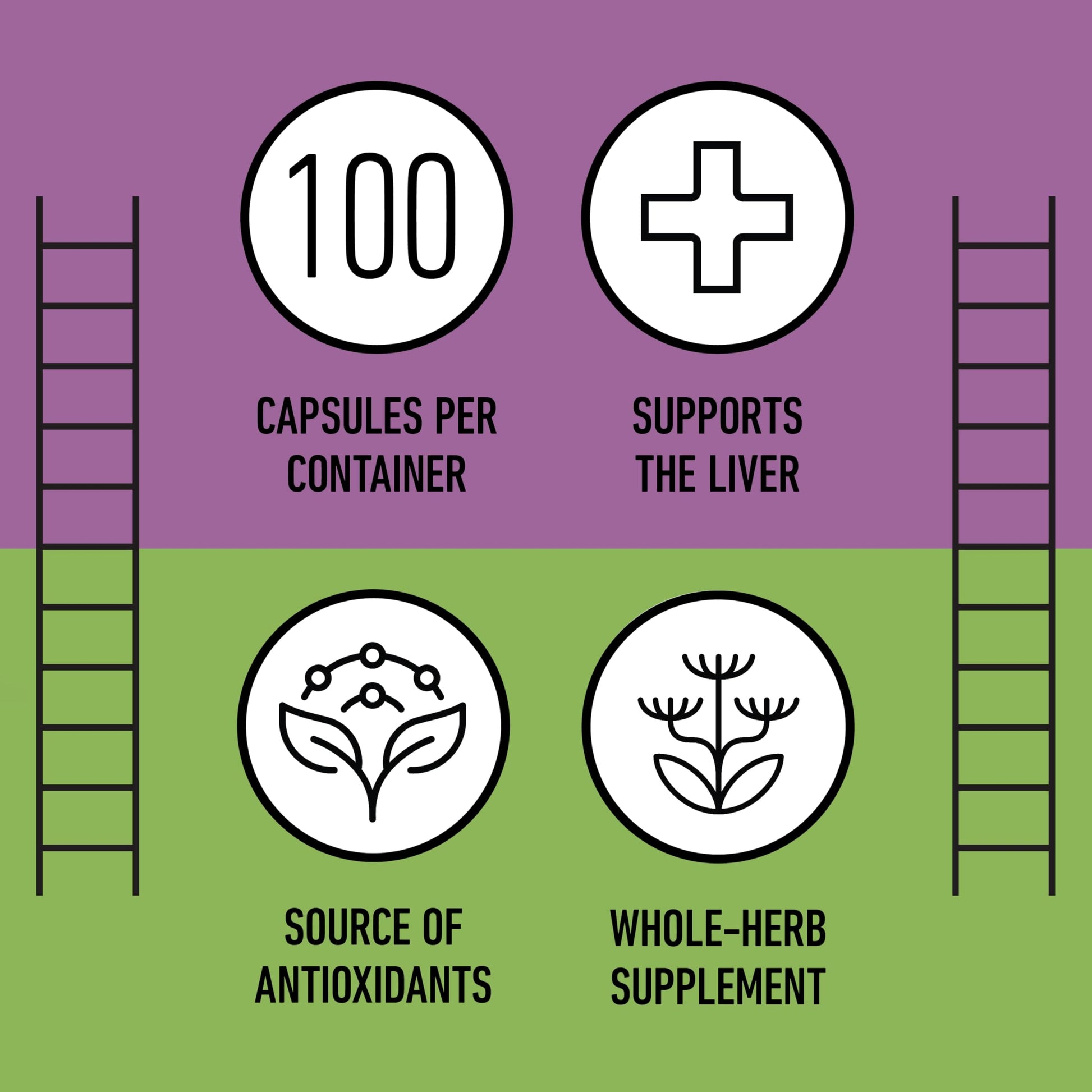 Authentic organic milk thistle seed powder capsules by Complete Natural Products
