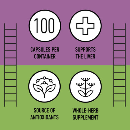 Authentic organic milk thistle seed powder capsules by Complete Natural Products