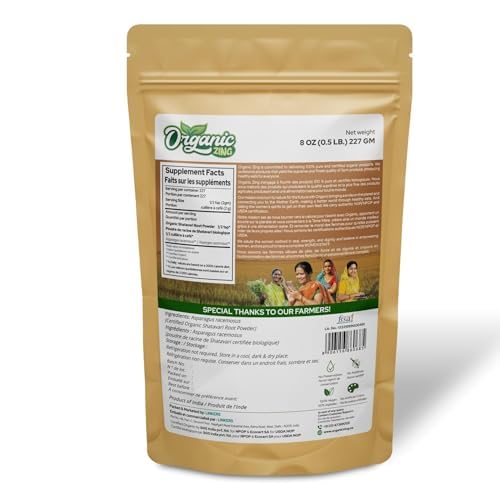Organic Zing Shatavari Powder fine texture food grade root supplement