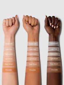 SHEGLAM light pink baking powder showing oil absorption capabilities