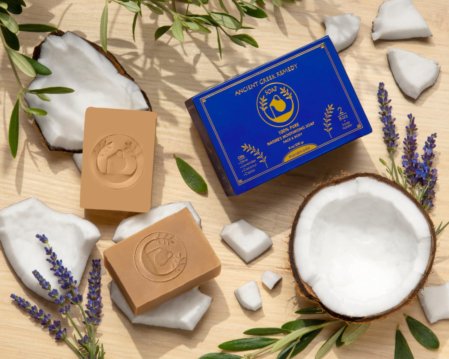 Ancient Greek Remedy cold pressed olive oil soap for sensitive skin treatment
