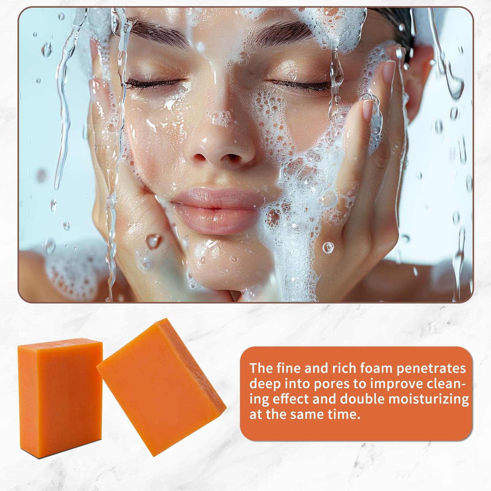 EUQEE skin brightening soap bar texture close up