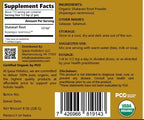 Detailed label of Iyasa Holistics organic Shatavari root powder