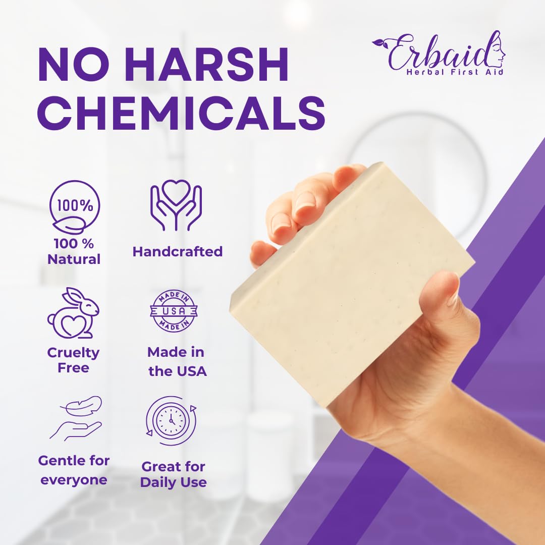 Natrulo four ounce zinc therapy soap bar for treating dermatitis flaking