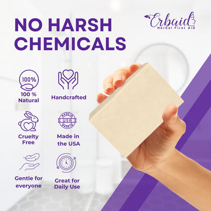 Natrulo four ounce zinc therapy soap bar for treating dermatitis flaking